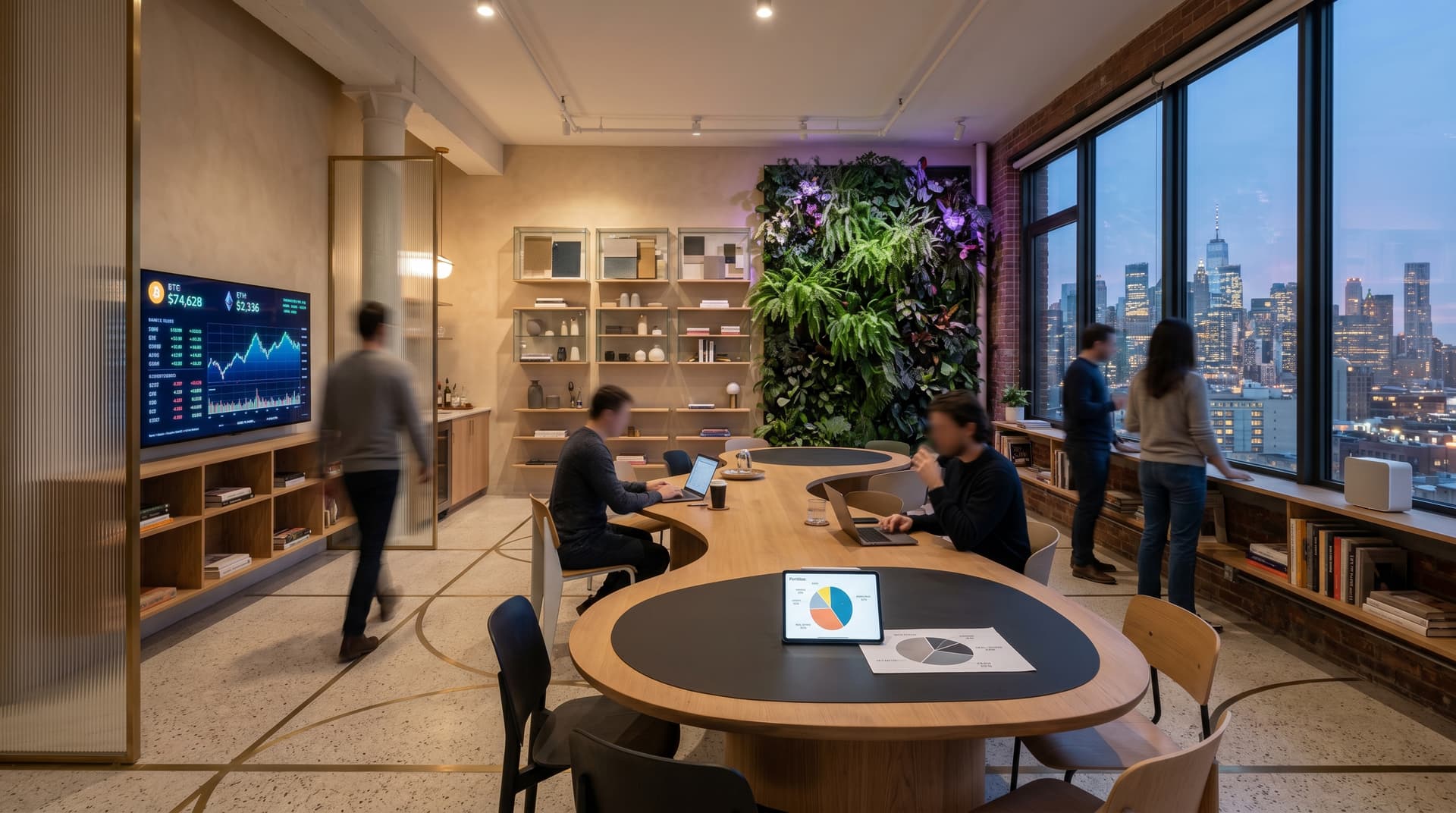 Diversified Cryptocurrency Portfolio Funds Co-Living Lofts: BTC at $74,628