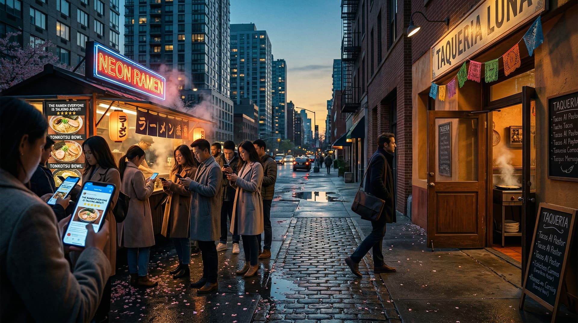 AI Urban Echo Chambers Homogenize City Food Scenes